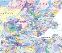 Clans & Tartans Map of Scotland