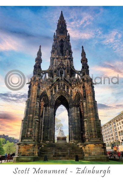 Scott Monument, Princes St, Edinburgh Postcard