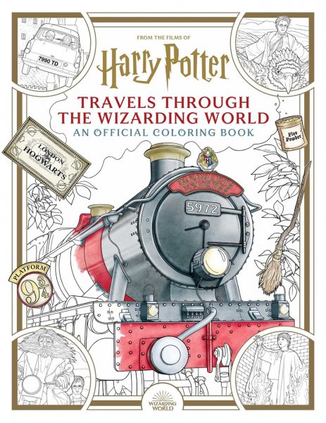 Harry Potter Travels Through Wizard World Colouring Book (Sep)