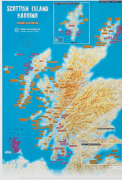 Collect & Scratch Map Scottish Island Bagging