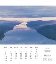 2026 Calendar Scotland Desktop Easel