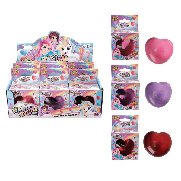 Magical Kingdom Love Heart Squishy (3 Asst) (CPU12)