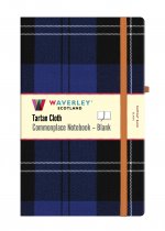 Tartan Cloth Notebook Large Blank: Ramsay Blue