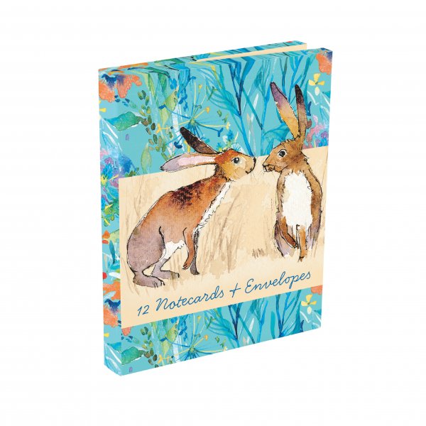 Notecard Wallet Kissing Hares