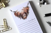 Magnetic Notepad Highland Cow