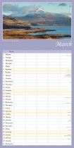 2027 Calendar Scenic Scotland Family Organiser (2 for 10v)