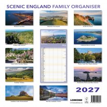 2027 Calendar Scenic England Family Organiser (2 for 10v)