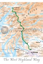 West Highland Way Map Postcard
