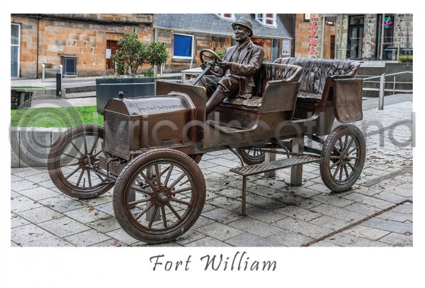 Fort William Bronze Ford Model T Postcard