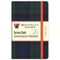 Tartan Cloth Notebook Pocket: Black Watch
