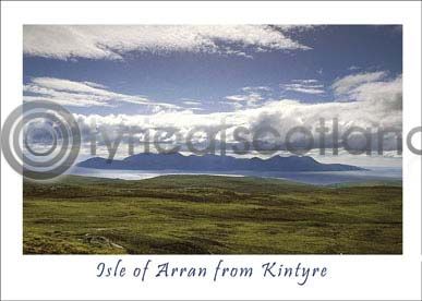 Arran From Kintyre Postcard