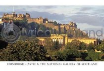 Edinburgh Castle & National Gallery Postcard