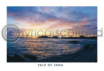 Iona, Sunset At Camus Postcard