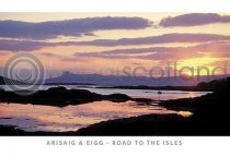 Sunset Over Eigg, Road to the Isles Postcard