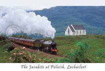 Jacobite Train, Polnish Church Postcard