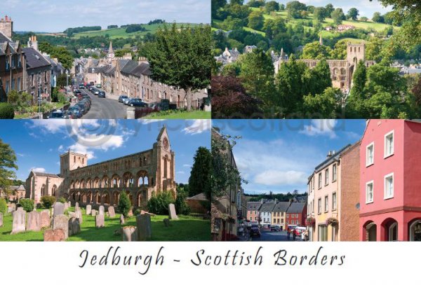 Jedburgh Town Composite Postcard