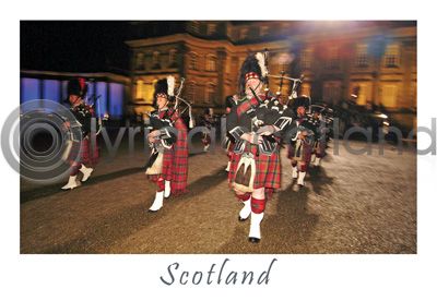 Scottish Pipers - Scotland Postcard