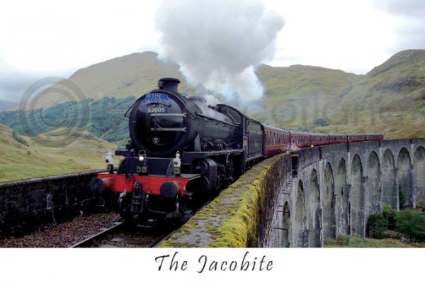 Jacobite On Glenfinnan Viaduct Postcard