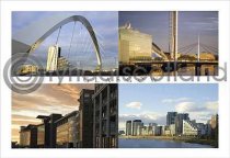 Glasgow Composite 3 Modern Postcard