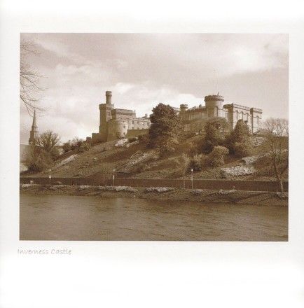 Inverness Castle Sepia Greetings Card
