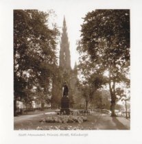 Scott Monument Sepia Greetings Card