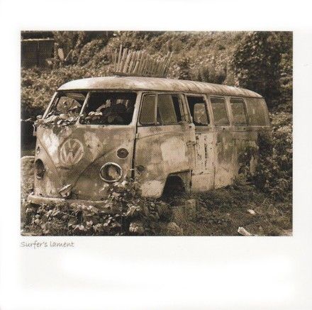 Surfer's Lament Sepia Greetings Card