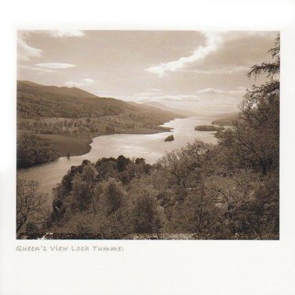 Queen's View, Loch Tummel Sepia Greetings Card