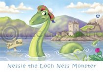 Scotland - Nessie Cartoon Magnet