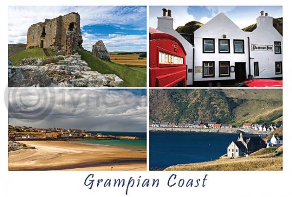 Grampian Coast Composite Postcard